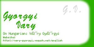 gyorgyi vary business card